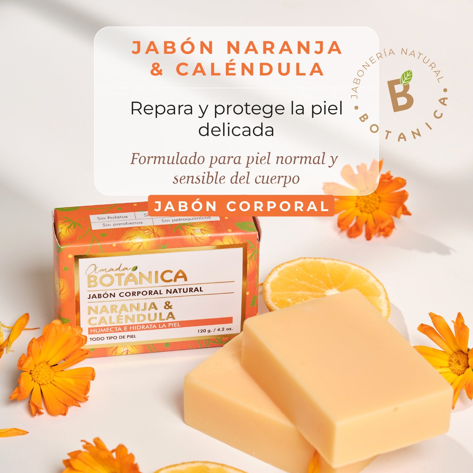 JABÓN CORPORAL NARANJA & CALÉNDULA