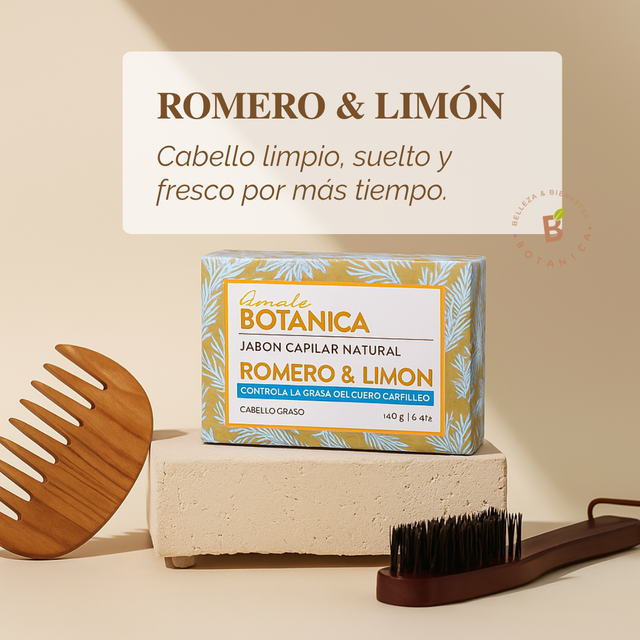 SHAMPOO ANTI-GRASA ROMERO & LIMÓN